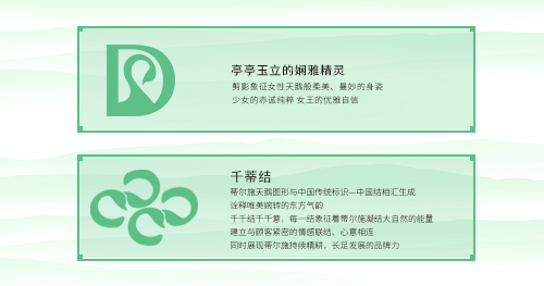 蒂爾施品牌標識：天鵝標&千蒂結